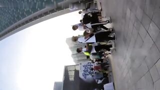 热闹商场步行街抄底气质漂亮潮妹诱人黑丝